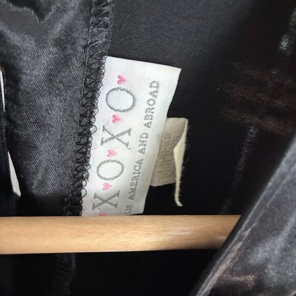 90s Y2K XOXO Satin Babydoll Dress Embroidered Sundress Floral size 0/2 XS - Picture 9 of 12